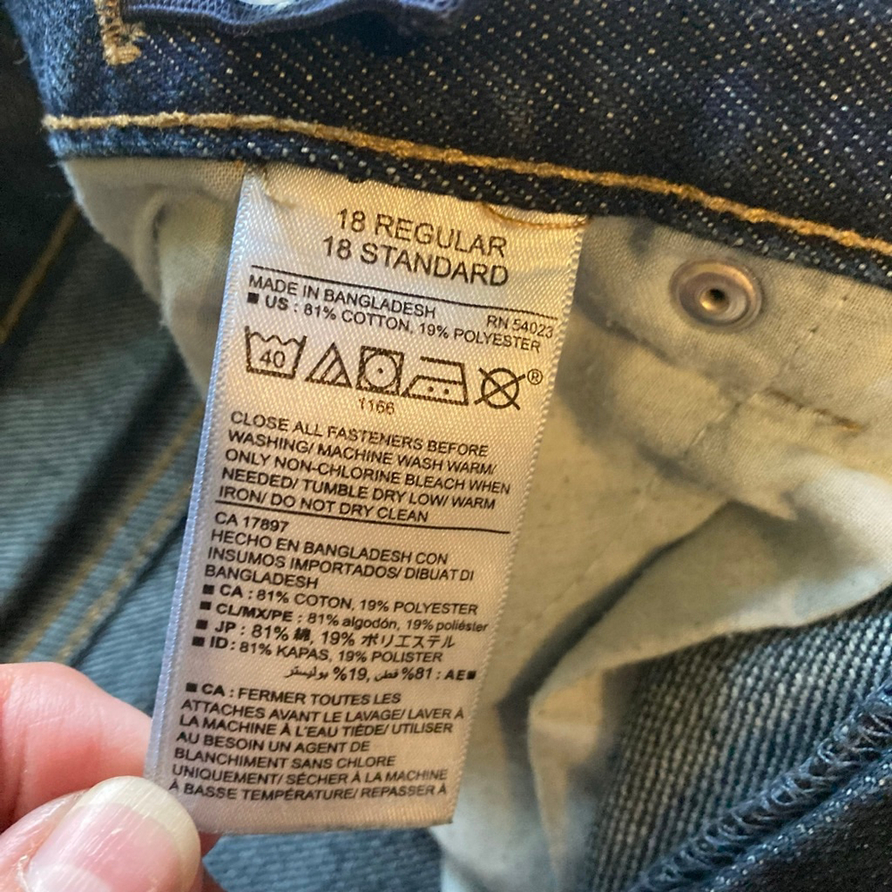 Women's Old Navy Dark Blue Straight Leg Jeans Size 18 regular - Picture 6 of 6